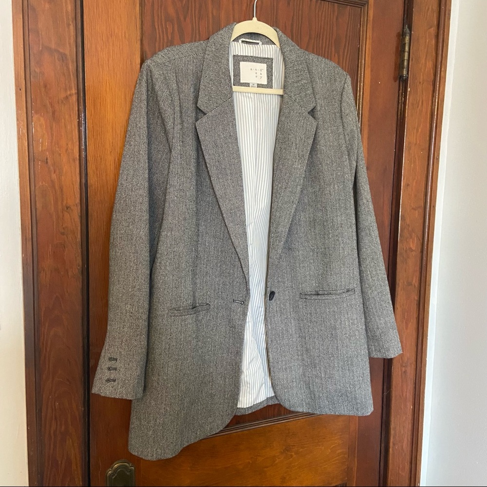 A New Day: Herringbone blazer, Size:18
